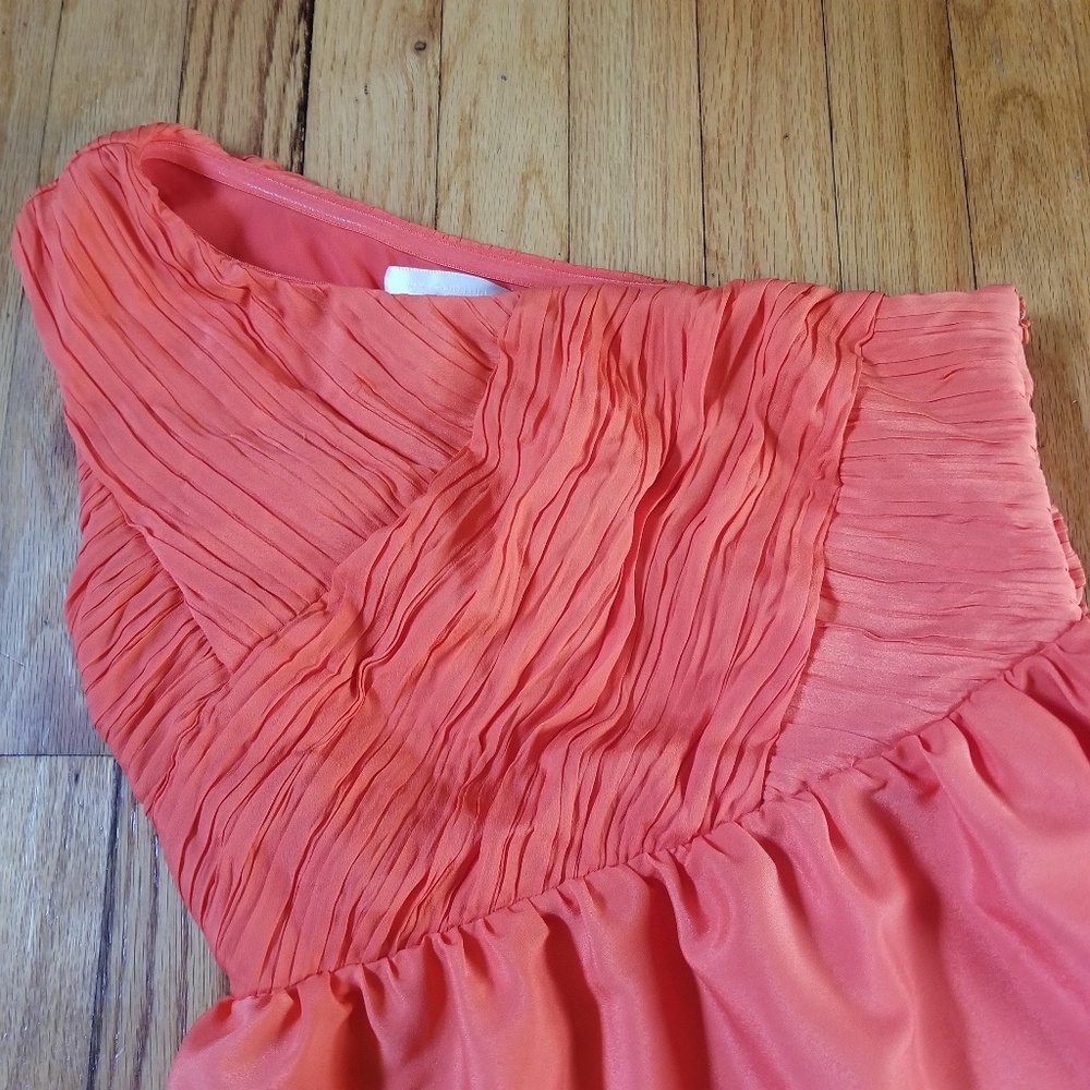 5/$25 MM Couture One-Shoulder Dress Orange Medium - Picture 2 of 8